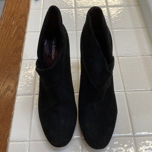 Enzo Angiolini black suede booties.